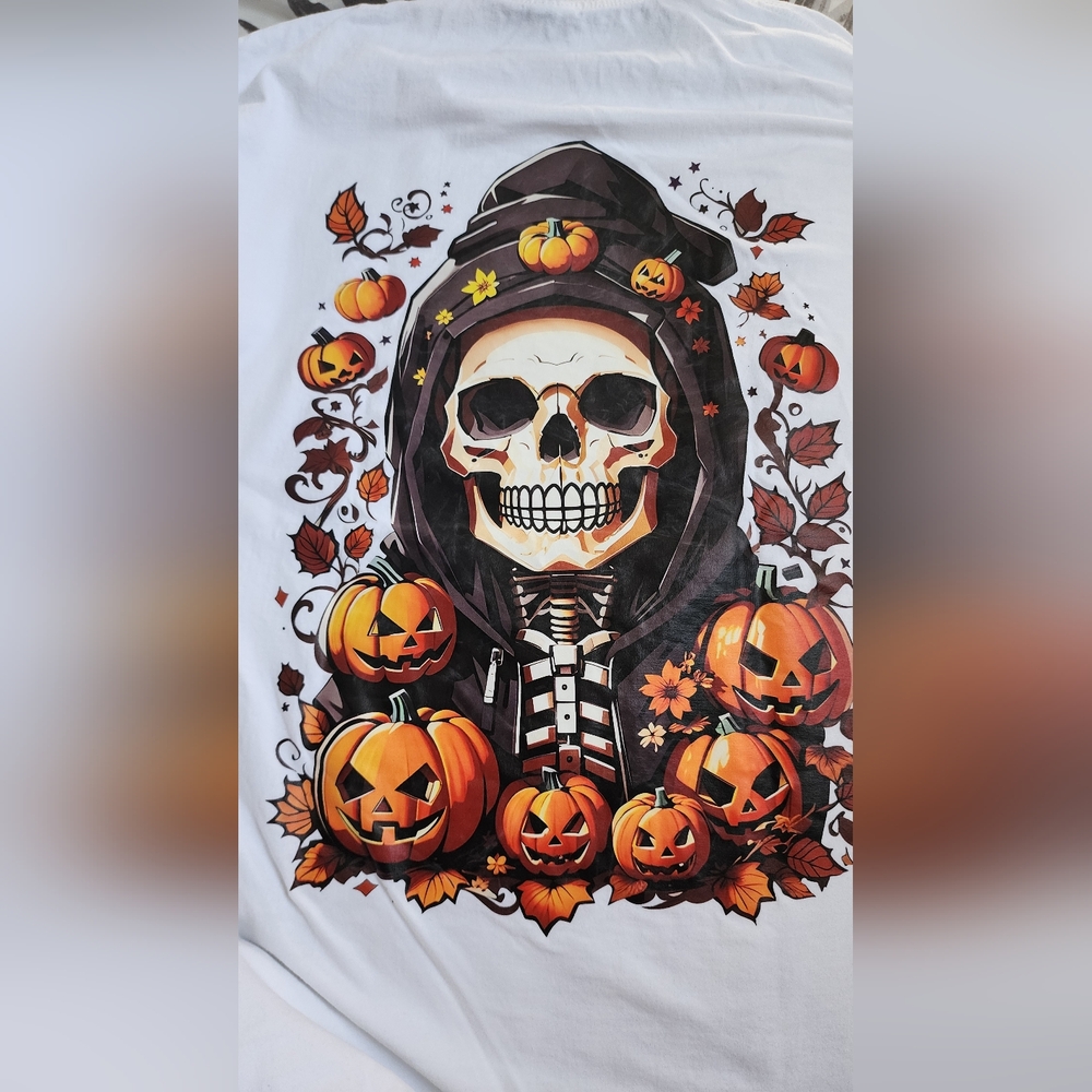 Black and Orange Halloween Tees Short Sleeve